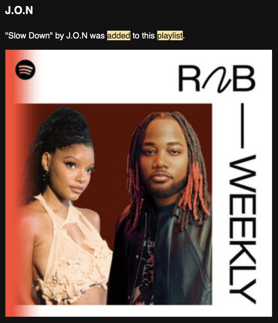 J.O.N — Slow Down was added to this playlist (R&B Weekly)